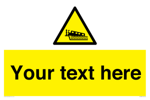 Custom warning grounding narrow boat on lock cill